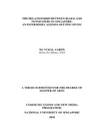 The relationship between blogs and newspapers in singapore  an intermedia agenda setting study 