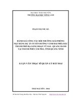 Đánh giá công tác bồi thường giải phóng mặt bằng dự án tuyến đường vành đai phía bắc thành phố hạ long đoạn vũ oai   quảng hanh tại thành phố cẩm phả, tỉnh quảng ninh 