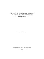 Resource management for target tracking in wireless sensor networks 