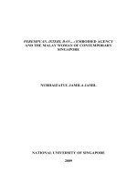 Embodied agency and the malay women of contemporary singapore 