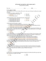 ĐỀ THI môn THỊ TRƯỜNG CHỨNG KHOÁN có đáp án(đề 1) 