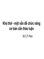 Bài Giảng Y Khoa Bệnh Khó Thở