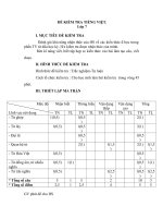 Đề kiểm tra tiếng việt 7 có ma trận