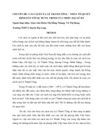 CHUYÊN đề cải CÁCH của lê THÁNH TÔNG – NHÂN tố QUYẾT ĐỊNH dẫn tới sự HƯNG THỊNH của TRIỀU đại lê sơ 