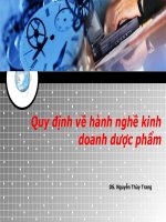 Quy định về hành nghề kinh doanh dược phẩm