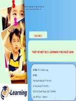 Thiết kế một hệ e learning theo ngữ cảnh