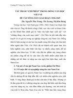 TÁC PHẨM “CHÍ PHÈO” TRONG DÒNG văn học VIẾT về đề tài NÔNG dân GIAI đoạn 1930 1945  