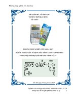 ĐỀ tài NGHIÊN cứu sử DỤNG máy TÍNH  CASIO FX 570ES PLUS TRONG VIỆC hỗ TRỢ GIẢI PHƯƠNG TRÌNH vô tỷ 