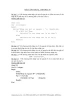 Bài tập Pascal lớp 8