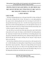 Phương pháp sử dụng hệ thống câu hỏi trong dạy học lịch sử để phát huy tính tích cực học tập của học sinh lớp 12 trong các tiết học   