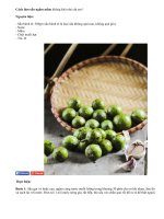 Cách làm sấu ngâm mắm tuyệt ngon!