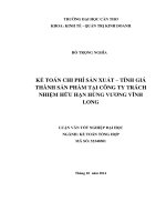 kế toán chi phí sản xuất – tính giá thành sản phẩm tại công ty trách nhiệm hữu hạn hùng vương vĩnh long