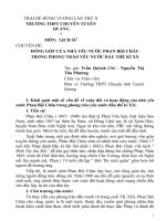 ĐÓNG góp của NHÀ yêu nước PHAN bội CHÂU TRONG PHONG TRÀO yêu nước đầu THẾ kỉ XX 