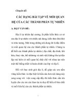 CÁC DẠNG bài tập về mối QUAN hệ của các THÀNH PHẦN tự NHIÊN 