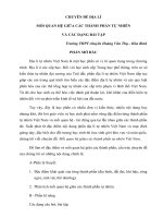 MỐI QUAN hệ GIỮA các THÀNH PHẦN tự NHIÊN và các DẠNG bài tập