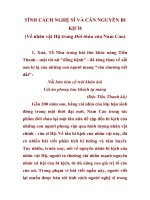 TÍNH CÁCH NGHỆ sĩ và căn NGUYÊN BI KỊCH (về nhân vật hộ trong đời thừa của nam cao 