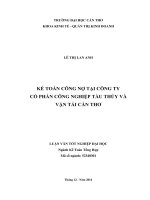 kế toán công nợ tại công ty cổ phần công nghiệp tàu thủy và vận tải cần thơ