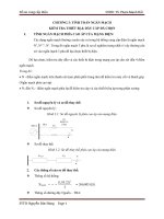 TÍNH TOÁN NGẮN MẠCH KIỂM TRA THIẾT BỊ và DÂY CÁP ĐÃ CHỌN