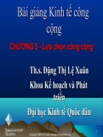 Bài giảng kinh tế công cộng  CHƯƠNG 5   lựa CHỌN CÔNG CỘNG 