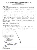 Đề cương Kiểm tra Pascal lớp 8