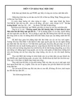 Diễn văn khai mạc hội chợ chia sẻ đồ dùng học tập tiểu học