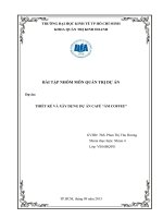 Tiểu luận môn quản trị dự án thiết kế và xây dựng dự án cafe  ấm coffee 