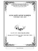 skkn tiểu học kỹ NĂNG dạy học THEO học THEO NHÓM