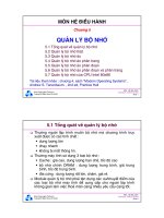 Bài Giảng Quản Lý Bộ Nhớ - Môn Hệ Điều Hành