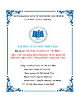 Vận dụng các phạm trù vận động, phát triển của phép biện chứng duy vật vào phân tích khái niệm phát triển, tăng trưởng trong kinh tế học 