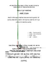 Phân tích quy trình thanh toán quốc tế bằng phương thức tín dụng chứng từ tại công ty thăng long