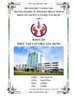 Báo cáo thực tập vật liệu xây dựng
