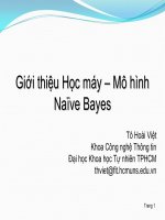 Giới Thiệu Học Máy – Mô Hình Naïve Bayes - LearningIntro