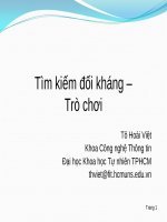 Thuật toán MINIMAX - Game Tìm Kiếm Đối Kháng