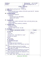 giáo án trọn bộ tiếng anh lớp 3 mới nhất