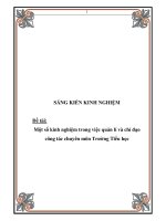 skkn một số kinh nghiệm trong việc quản lí và chỉ đạo công tác chuyên môn trường tiểu học