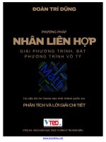 phương pháp nhân liên hợp giải phương trình, bất phương trình vô tỷ