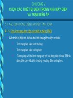 chương v chọn các thiết bị điện trong nhà máy điện và trạm biến áp 