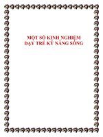 skkn một số kinh nghiệm dạy trẻ kỹ năng sống