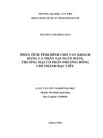 phân tích tình hình cho vay khách hàng cá nhân tại ngân hàng thương mại cổ phần phương đông chi nhánh bạc liêu