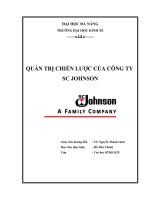Quản trị chiến lược công ty SC johnson 