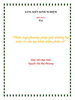 skkn phân loại phương pháp giải những bài toán về cấu tạo khái niệm phân số