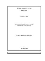 Hợp đồng mua bán doanh nghiệp theo pháp luật việt nam 
