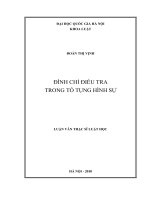 Đình chỉ điều tra trong tố tụng hình sự  luận văn ths  luật 