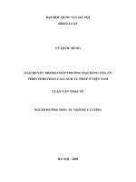 Giải quyết tranh chấp thương mại bằng tòa án theo tinh thần cải cách tư pháp ở việt nam