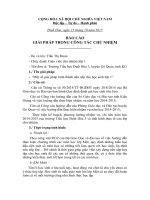 BÁO CÁO GIẢI PHÁP TRONG CÔNG TÁC CHỦ NHIỆM