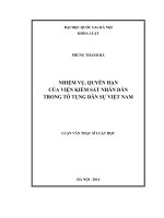 Nhiệm vụ, quyền hạn của viện kiểm sát nhân dân trong tố tụng dân sự việt nam