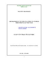 Chế độ pháp lý về vốn của công ty cổ phần theo pháp luật việt nam 