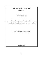 Quy trình xây dựng pháp lệnh ở việt nam   những vấn đề lý luận và thực tiễn 