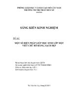 skkn một số biện pháp giúp học sinh lớp 1 viết chữ rõ ràng, sạch đẹp