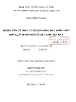 Những vấn đề pháp lý về hợp đồng bảo hiểm hàng hoá xuất nhập khẩu ở việt nam hiện nay 